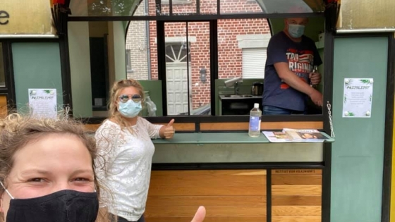 Selfie bij de Wijkactie van PiusX