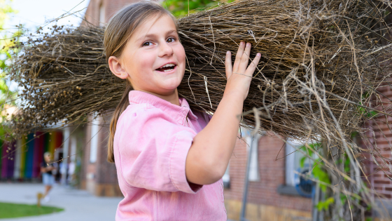 1m2 vlas met de klas