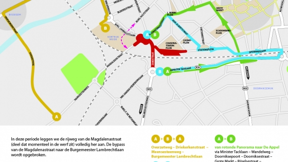 Kaart nieuwe verkeerssituatie omgeving Appel vanaf 23/11/20