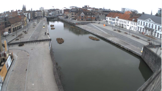 Webcam aan de leieboorden