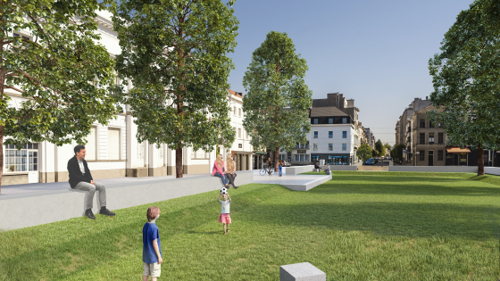 Renderbeeld Casino- & Conservatoriumplein