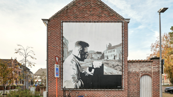 Foto van het kunstwerk Stijn Streuvels van Pieterjan Boone en Jatse Verschoore