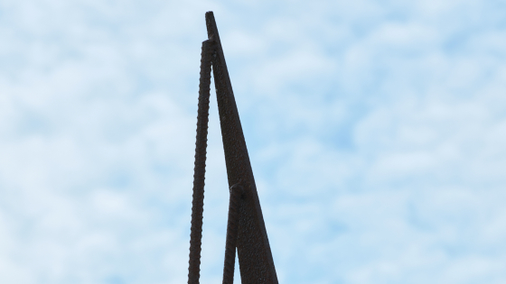 Close-up foto van het werk Zeiler van Carlo Herpoel