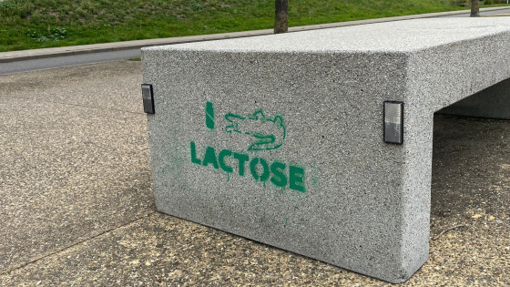 Foto van de graffititag Lactose van kunstenaar Henri B Defauw