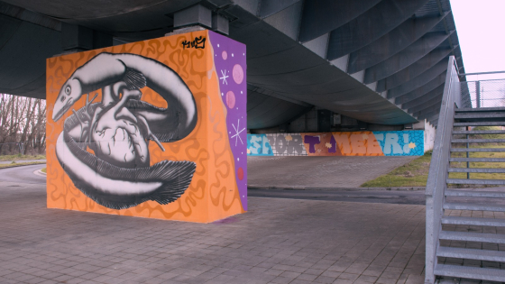 Streetart Ronde van Vlaanderenbrug