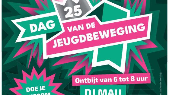 Een affiche voor Dag van de Jeugdbeweging 2025