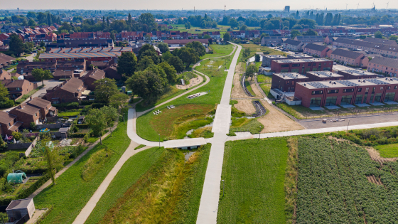 De Groene verbinding - Deelgebied Guido Gezellelaan &ndash; Zuidstraat - drone