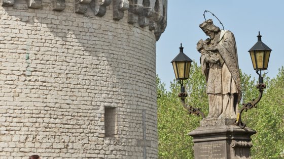 Foto van de Heilige Johannes Nepomucenus op de Broelbrug