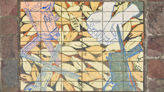 Foto van de keramiektegel De Hoogmolen van Peter de Graaff