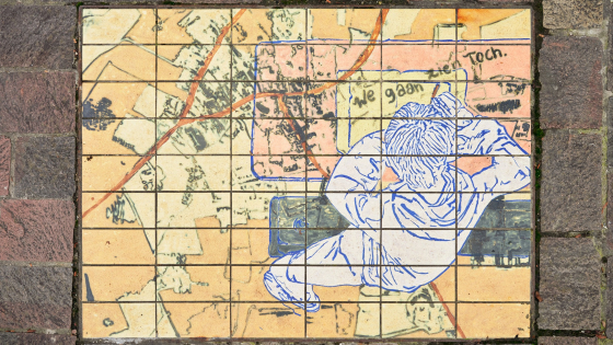 Foto van de keramiektegel Hugo Claus van Peter de Graaff