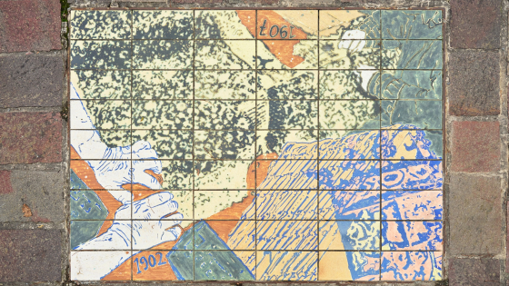 Foto van de keramiektegel Pannen en tapijten van Peter de Graaff