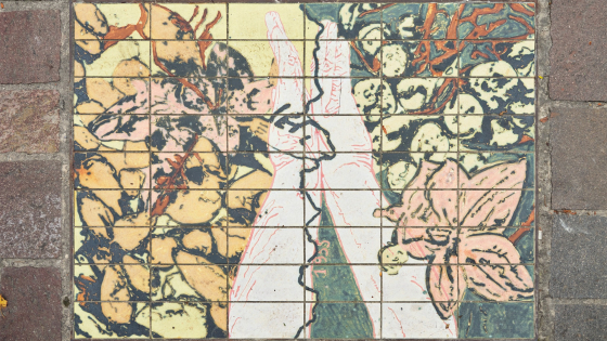 Foto van de keramiektegel Seizoen- en grensarbeid Peter de Graaff