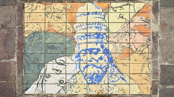 Foto van de keramiektegel Sint-Cornelius van Peter de Graaff