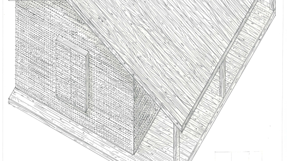 Schets van het werk Cuckoo Clock House van Massimo Bartolini