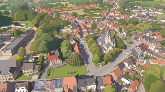 Rollegem illustratie