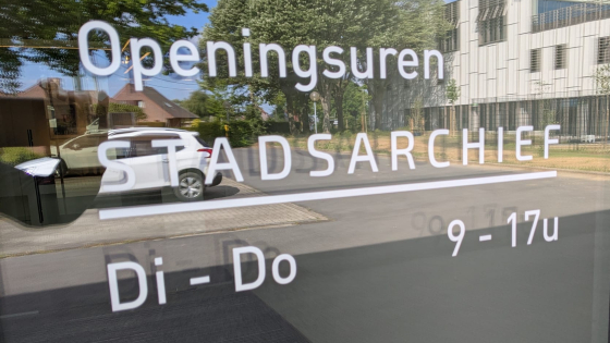 archief openingstijden dinsdag tot donderdag van 9 tot 17u