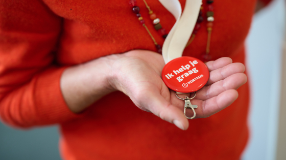 badge van een vrijwilliger