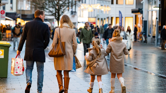 gezin in de Lange Steenstraat