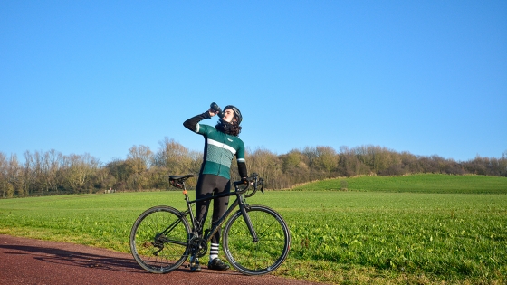 Foto van een mountainbiker