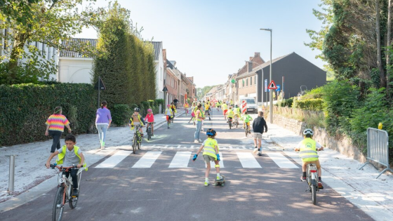 Fietsertjes met fluohesjes