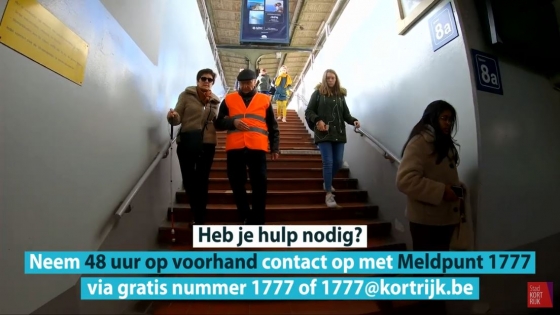 assistentie voor minder mobiele personen tijden de werken in de stationsomgeving