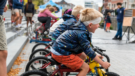 Fietsen op rollen