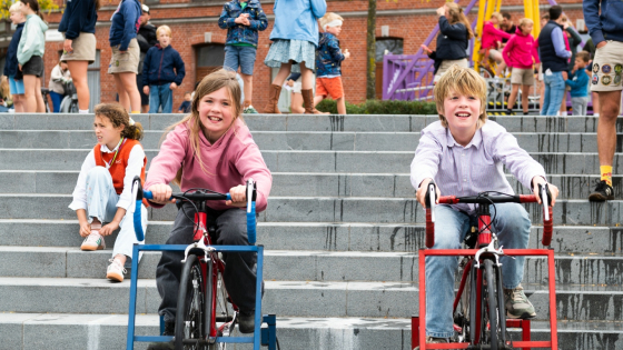 Fietsen op rollen