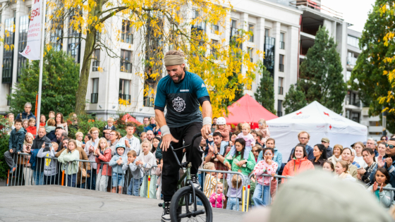 BMX show op de Grote Markt