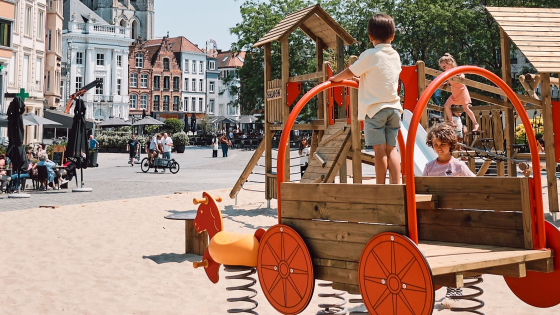 Banner foto speelplein Grote Markt