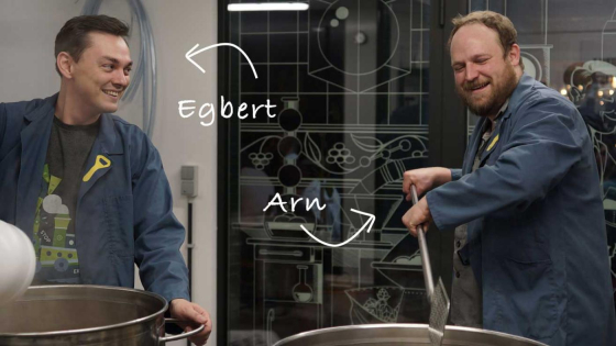 Twee brouwers van bedrijf Ruimtegist