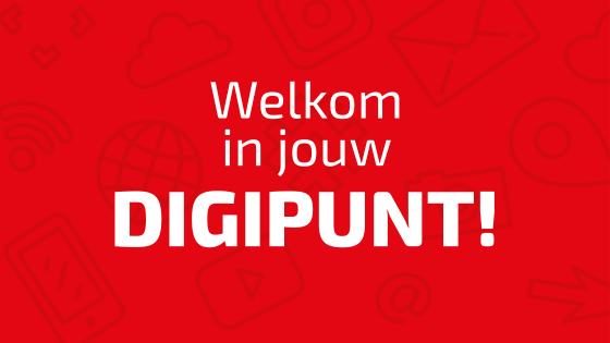 'welkom in jouw digipunt', tekst van sticker