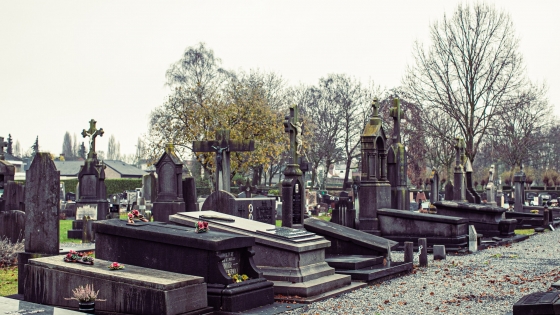 De begraafplaats in Bissegem