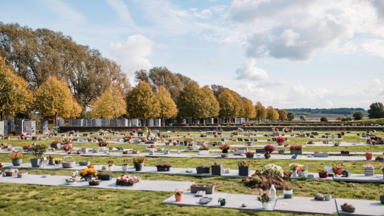De begraafplaats in Hoog Kortrijk - Uitzicht