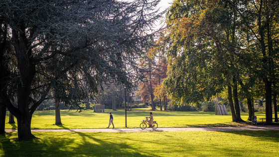 Fietsen in Astridpark Kortrijk