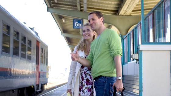 Perron van treinstation Kortrijk