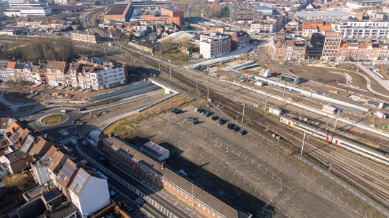 Werken Appeltuin februari 2025 dronebeeld