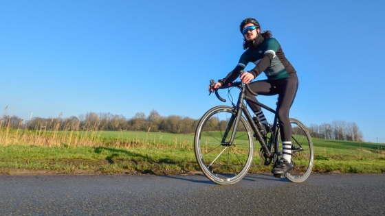 Foto van een fietser in Kortrijk