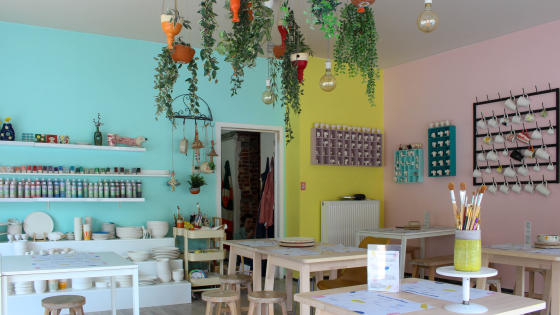 Atelier voor keramisch verven
