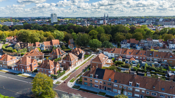 Groene verbinding Deelgebied Astridpark – Weversstraat drone