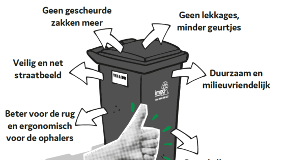 tekening van een grote donkergrijze restafvalcontainer