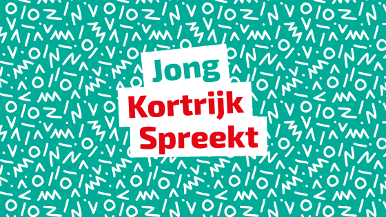 jong kortrijk spreekt background en logo