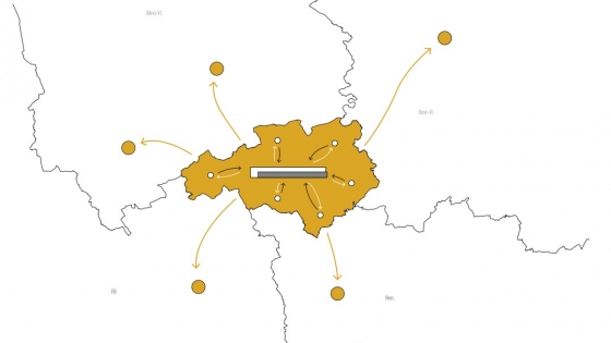 kaart netwerk regio Kortrijk