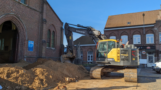 Kerk Bissegem werken april 2024