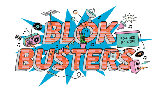 Logo Blokbusters met transparante achtergrond