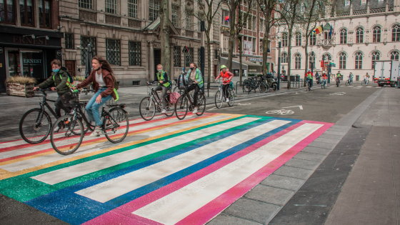 Regenboogzebrapad
