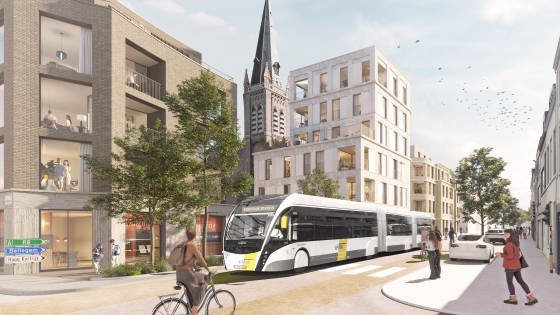 Hoogwaardig openbaar vervoer centrum Hoog-Kortrijk 