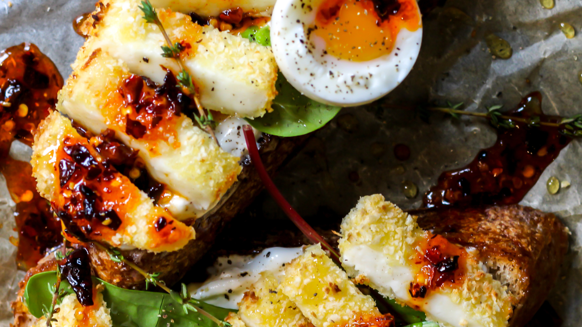 Halloumi toast - VeggieChallenge