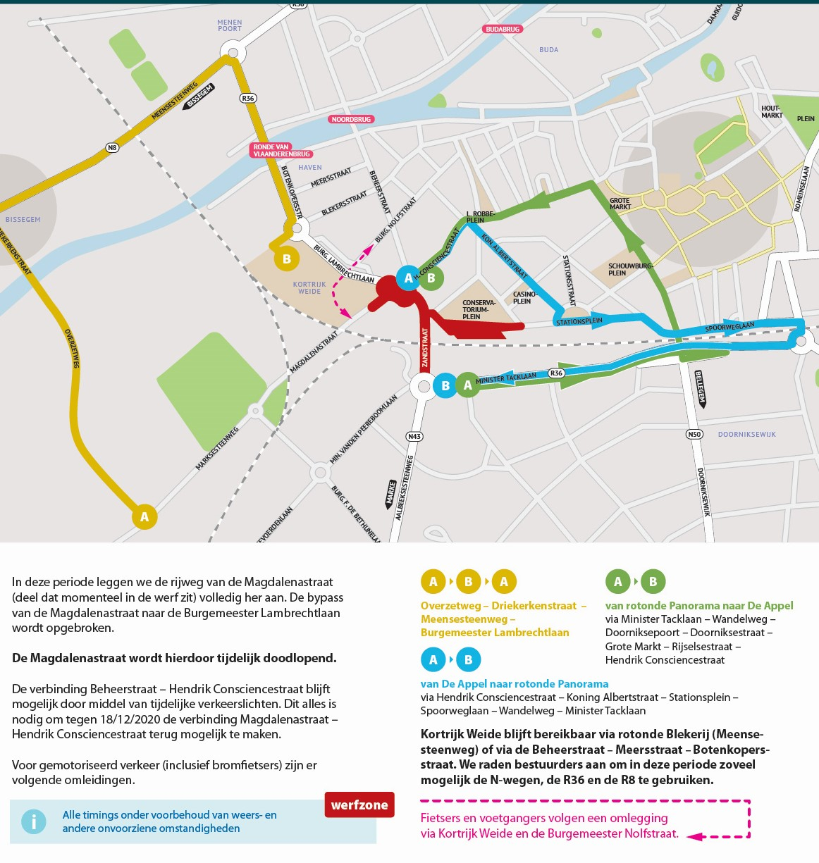 Kaart met de Appel verkeerssituatie