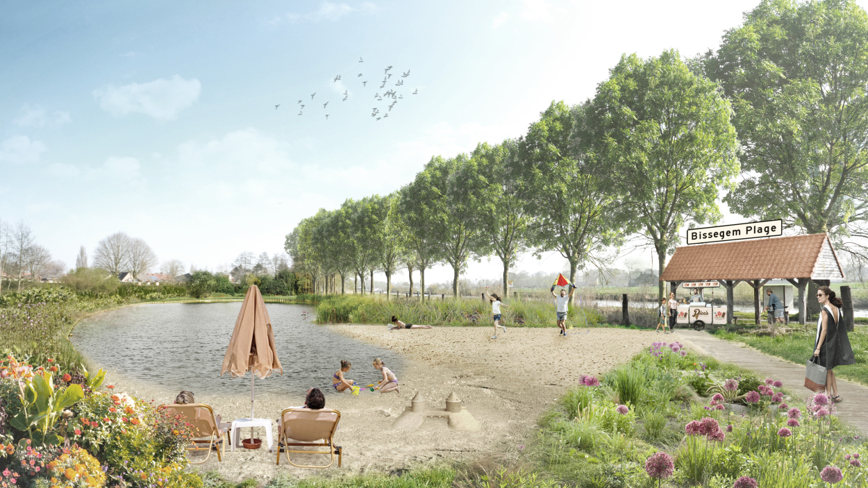 stadsvernieuwingsproject Bissegem, groene open ruimte