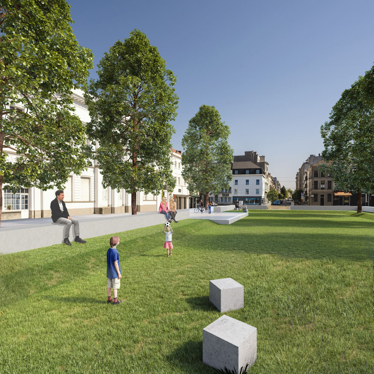 Renderbeeld Casino- & Conservatoriumplein